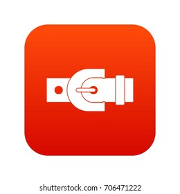 Buckle icon digital red for any design isolated on white vector illustration