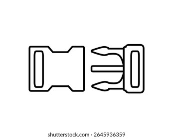 Buckle icon isolated on white background.
