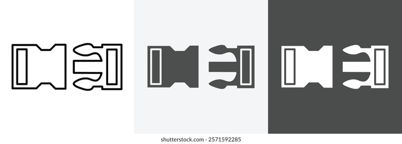 buckle icon set vector art