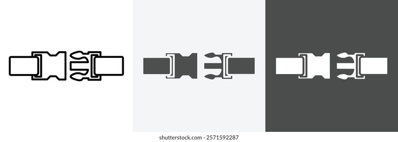 buckle icon set vector art