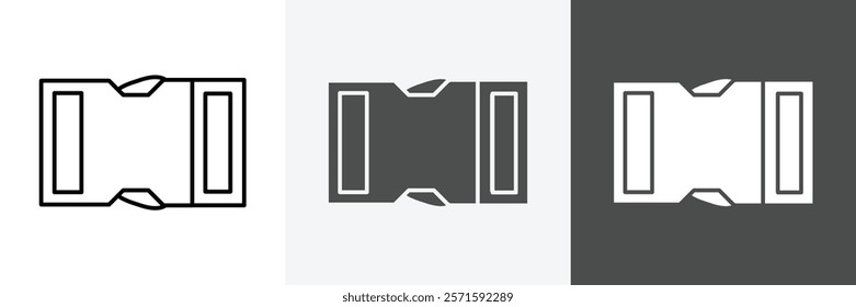 buckle icon. set vector art