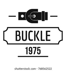 Buckle metal logo. Simple illustration of buckle metal vector logo for web