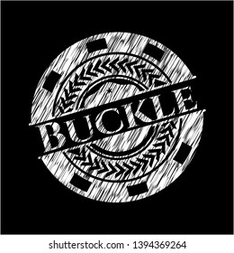 Buckle on blackboard. Vector Illustration. Detailed.