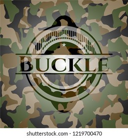 Buckle on camo texture
