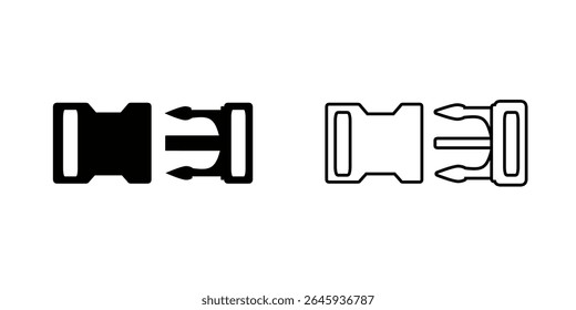 Schnallensymbol einzeln auf weißem Hintergrund.