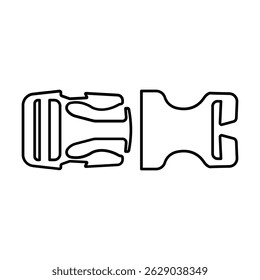 Buckle silhouette vector art white background