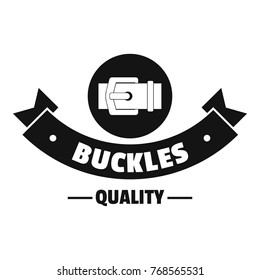 Buckle strap logo. Simple illustration of buckle strap vector logo for web