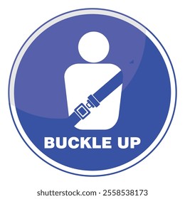 Buckle up, sticker  and labelvector
