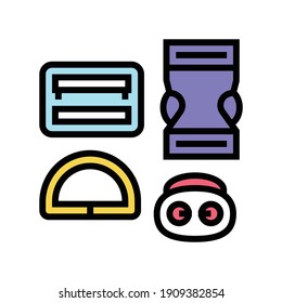 buckles clothes accessories color icon vector. buckles clothes accessories sign. isolated symbol illustration