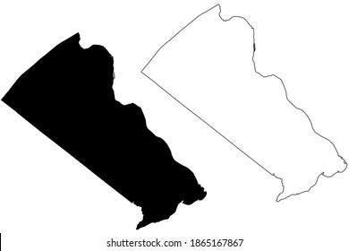 Bucks County, Commonwealth of Pennsylvania (U.S. county, United States of America, USA, U.S., US) map vector illustration, scribble sketch Bucks map