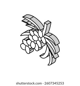 buckthorn berry tree branch isometric icon vector. buckthorn berry tree branch sign. isolated symbol illustration