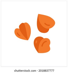 Buckwheat flat icon. Superfood. Organic healthy energetic food for balanced nutrition. Detox and weight loss supplements. Vegetarian food. Color vector illustration