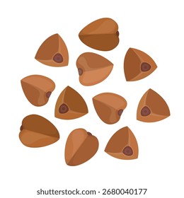 Buckwheat flat vector illustration logo icon clipart