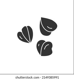 Buckwheat glyph icon. Superfood. Organic healthy energetic food for balanced nutrition. Detox and weight loss supplements. Vegetarian food.Filled flat sign. Isolated silhouette vector illustration