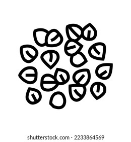 buckwheat grain healthy line icon vector. buckwheat grain healthy sign. isolated contour symbol black illustration
