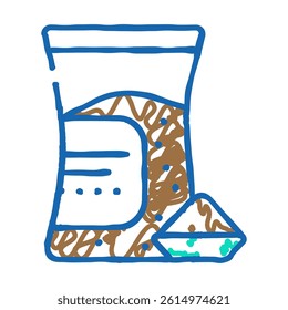buckwheat groats gluten free doodle icon sketch vector. buckwheat groats gluten free sign. isolated symbol illustration