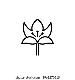 Buckwheat Line Icon In A Simple Style. Culture. Cereal. Farm. Plant. Vector sign in a simple style isolated on a white background. 64x64 pixel.