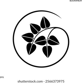 Buckwheat logo. Isolated buckwheat on white background