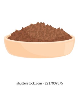 Buckwheat pot icon cartoon vector. Cereal plant. Seed grain