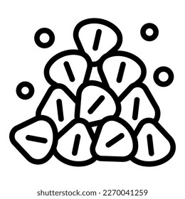 Buckwheat stack icon outline vector. Flower stem. Nature organic