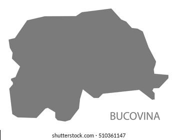 Bucovina Romania Map grey