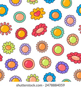 Plantas de flor de brote. Patrón sin costuras. Naturaleza y primavera. Estilo dibujado a mano. Dibujo de Vector. Diseñar adornos.