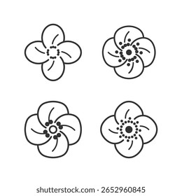 Bud de flor de jasmim. Emblema vetorial para cosméticos, perfumarias e embalagens de alimentos.
