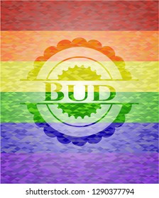 Bud lgbt colors emblem 