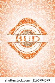 Bud orange mosaic emblem