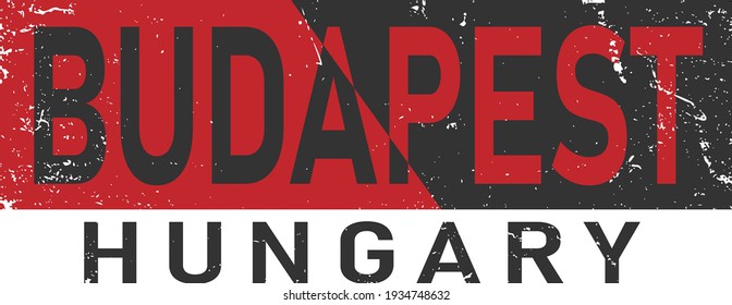 Budapest. Colorful typography text banner. Vector the word budapest city design. Can be used to logo, card, poster, heading and beautiful title.