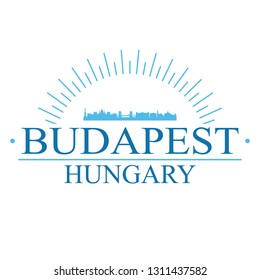 Budapest Hungary. Banner Design. City Skyline. Silhouette Vector. Famous Monuments.