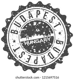 Budapest Hungary Travel Stamp Icon City Design Tourism Export Seal