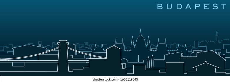 Budapest Multiple Lines Skyline and Landmarks