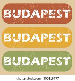 Budapest on colored background