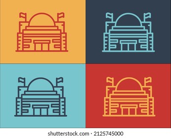 Budapest Parliament Logo Template, Simple Flat Icon of hungary,architecture,budapest