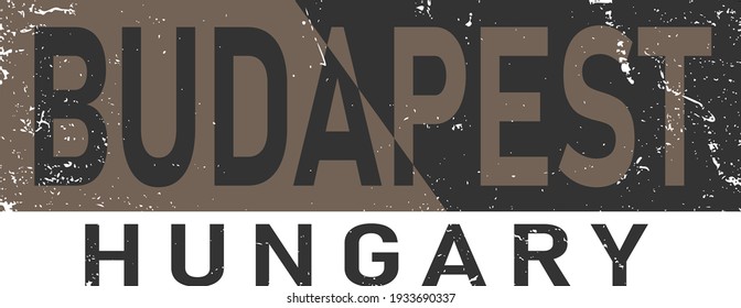 Budapest sign, label. Budapest tag sign, banner ON WHITE