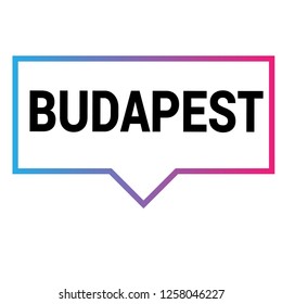 Budapest sign,label. Budapest speech bubble. Budapest tag sign,banner