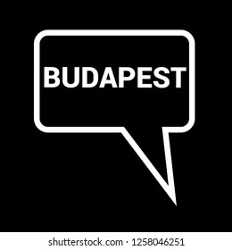 Budapest sign,label. Budapest speech bubble. Budapest tag sign,banner