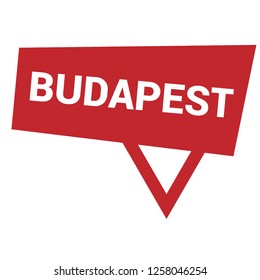 Budapest sign,label. Budapest speech bubble. Budapest tag sign,banner