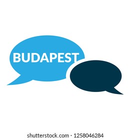 Budapest sign,label. Budapest speech bubble. Budapest tag sign,banner