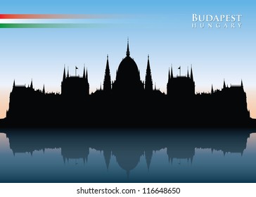 Budapest skyline - vector illustration