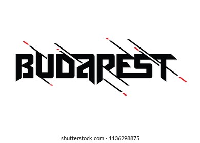 Budapest typography design vector, for t-shirt, poster and other uses