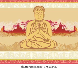 Buddha - abstract card 