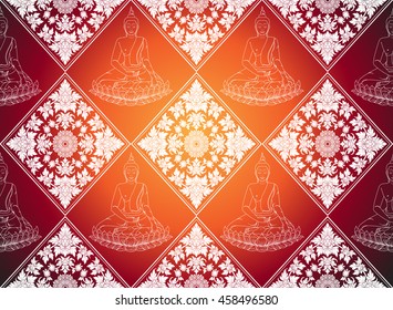 buddha abstract thai tradition pattern background