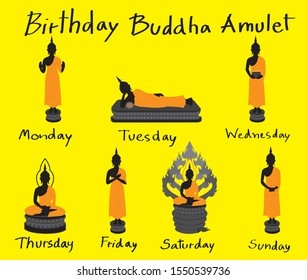 Buddha Amulet For Birthday People On  Week Day.