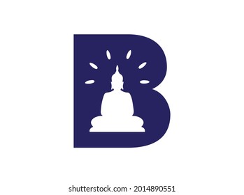 Buddha B Logo Symbol Design Inspiration Stock Vector (Royalty Free ...