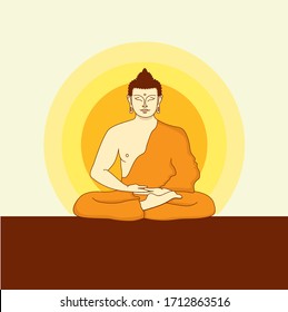 Buddha birthday. Vesak Day vector