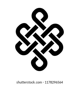 «Guts of Buddha / The bowels of Buddha» (The Endless knot, or Eternal knot, happiness node) — symbol of inseparability and dependent origination of existence and all phenomena in Universe.