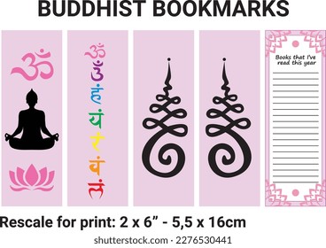 Buddha Buddhist Oriental bookmark printable decor design