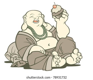 Buddha With Cupcake